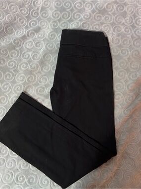 LOFT Black Women's Dress Pants with Subtle Stripe Waistband